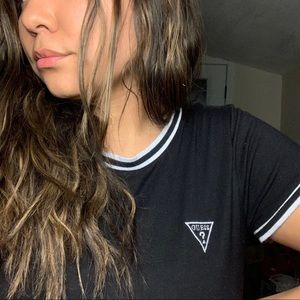 Black Guess Graphic Tee
